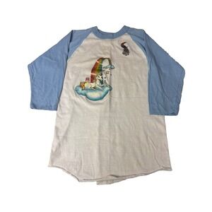 Vintage Bantams 80's Rainbow Unicorn  Horse  T-Shirt Mythical  Baseball Small 3h